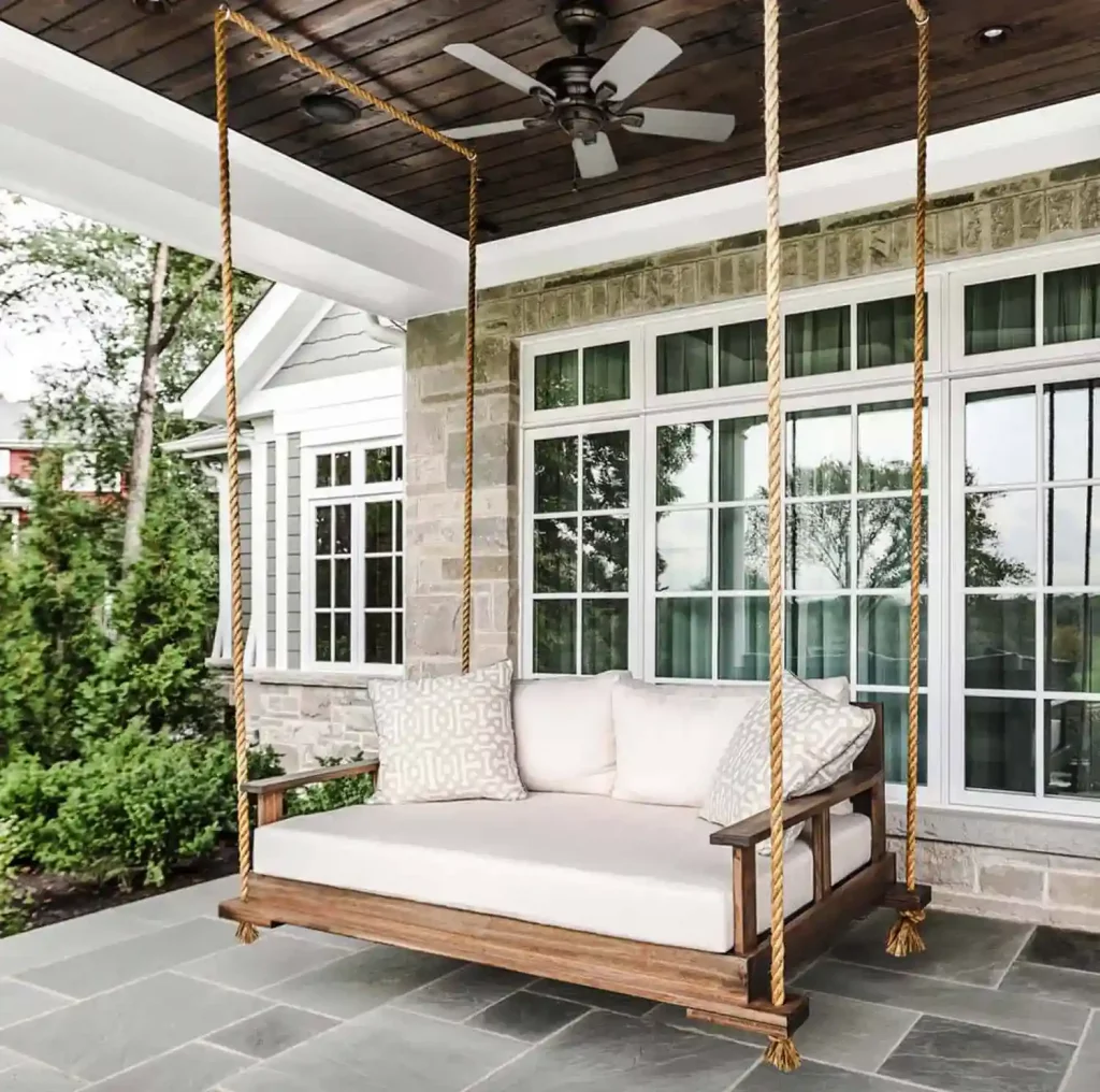 Front porch swing bed