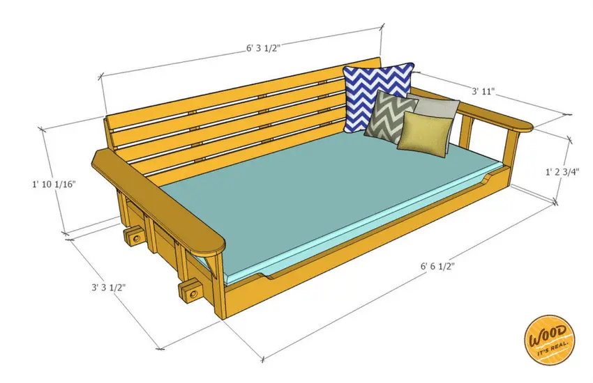 Porch swing bed dimensions