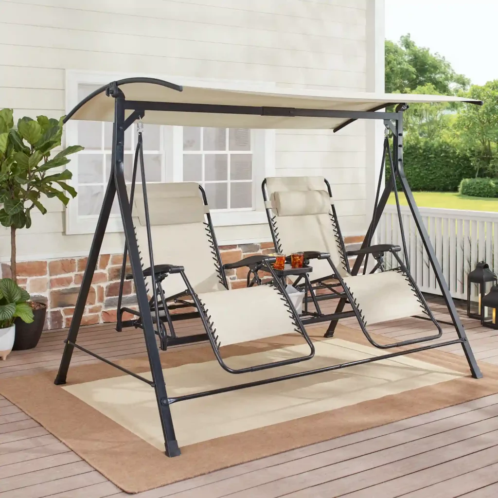 Zero Gravity Porch Swing with Canopy
