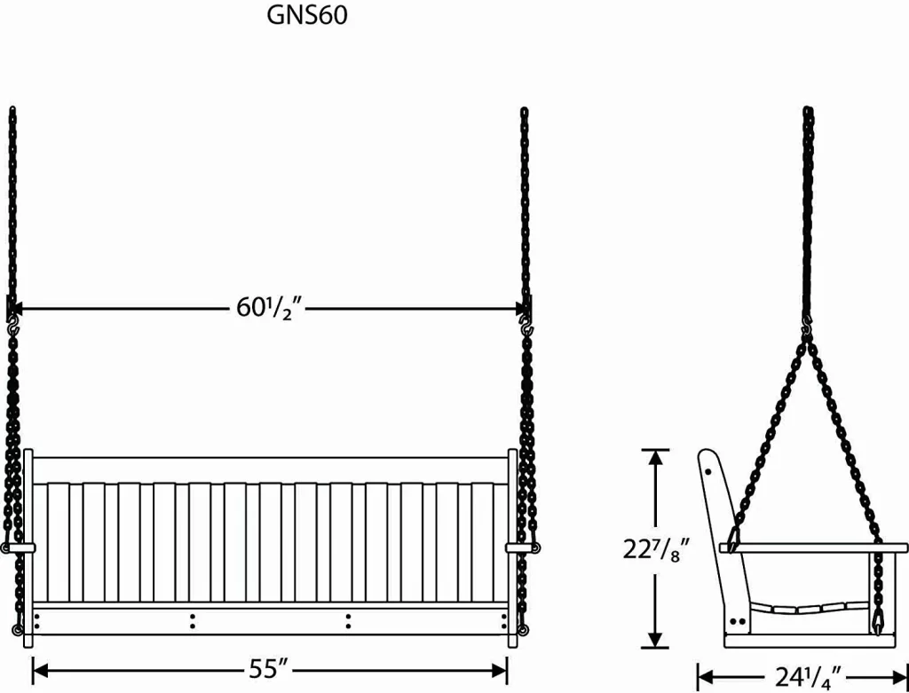 Standard Porch Swing Dimensions
