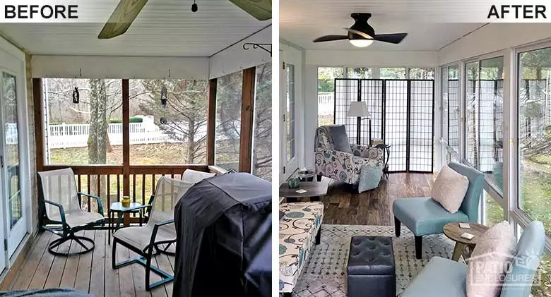 Enclosed Front Porch Before And After