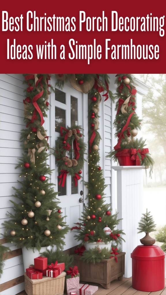 Best Christmas Porch Decorating Ideas with a Simple Farmhouse