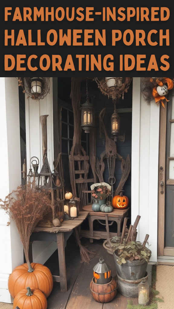 Farmhouse-Inspired Halloween Porch Decorating Ideas