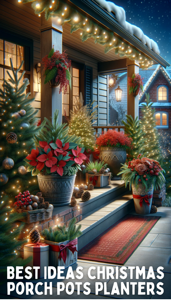 Best Ideas christmas porch pots planters