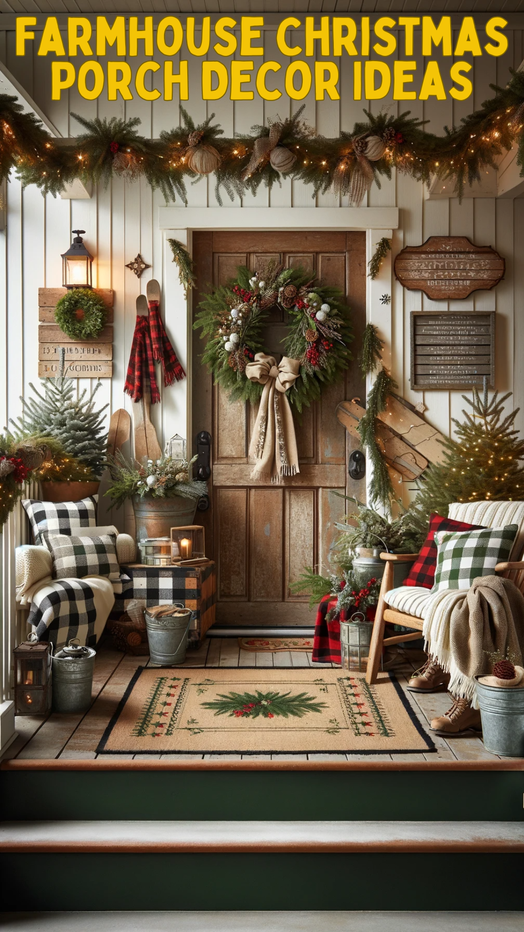 Festive Farmhouse Christmas Porch Decor Ideas to Welcome the Holiday ...