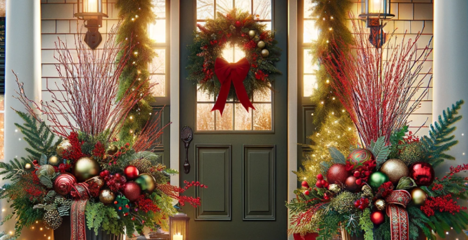 Festive Porch Pots for Christmas: Transform Your Entryway into a Holiday Wonderland