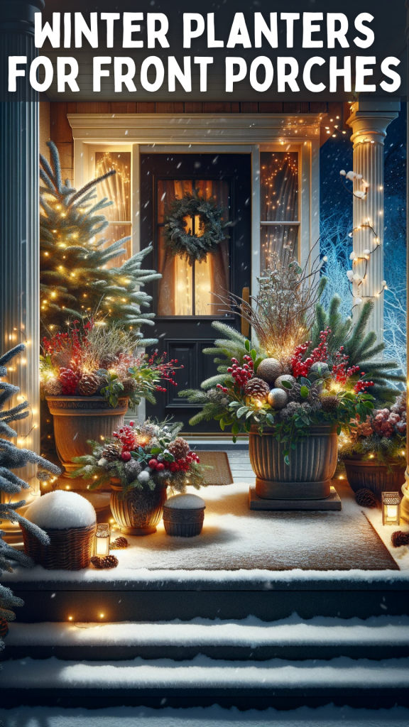 Winter Planters for Front Porches