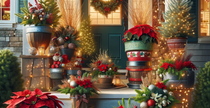Uncover the Magic of Christmas Pots on Your Porch: Transform Your Home’s Entrance This Holiday Season