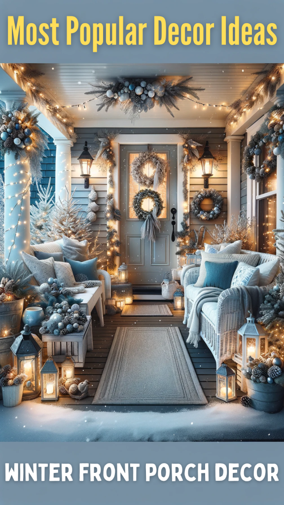 winter front porch decor