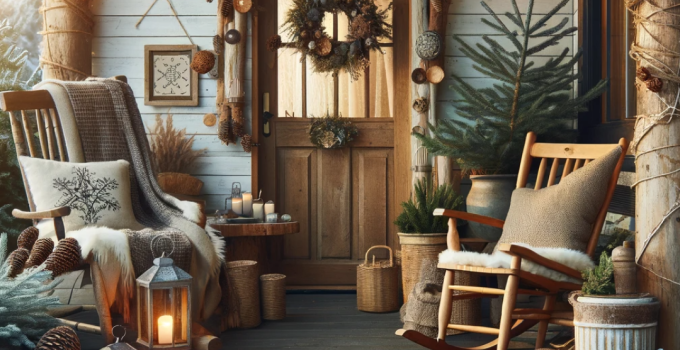 Transform Your Winter Front Porch into a Rustic Wonderland