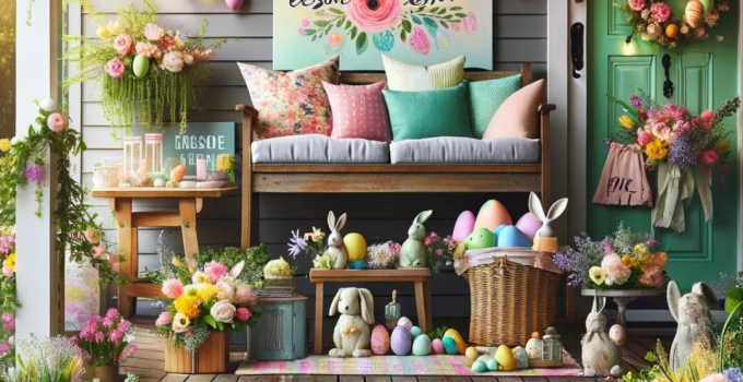 Elevate Your Home’s Curb Appeal with Stunning Easter Front Porch Decor and Accent Wall Ideas