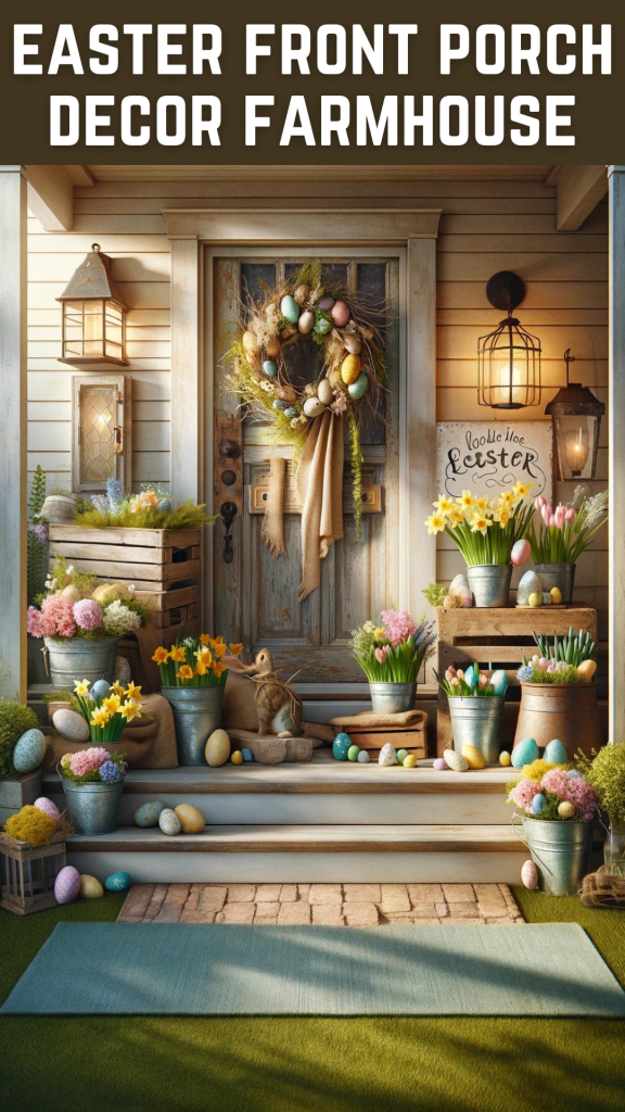 easter front porch decor farmhouse
