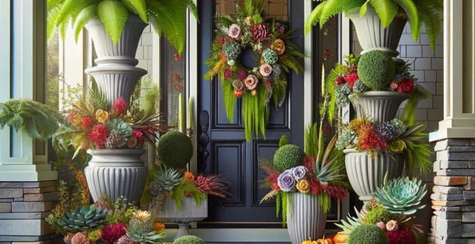 Unlock the Secret to a Welcoming Home with Faux Plants for Your Front Porch