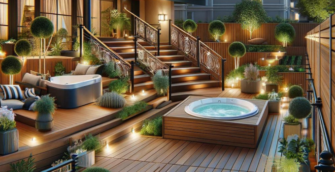 Create an Oasis: Deck Railing Ideas Perfect for Tubs
