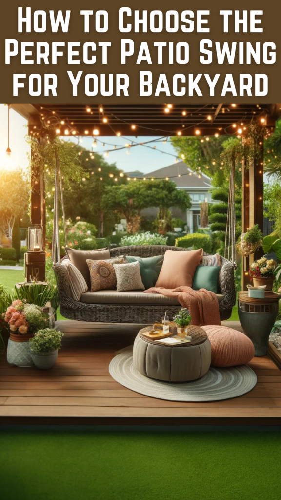 How to Choose the Perfect Patio Swing for Your Backyard