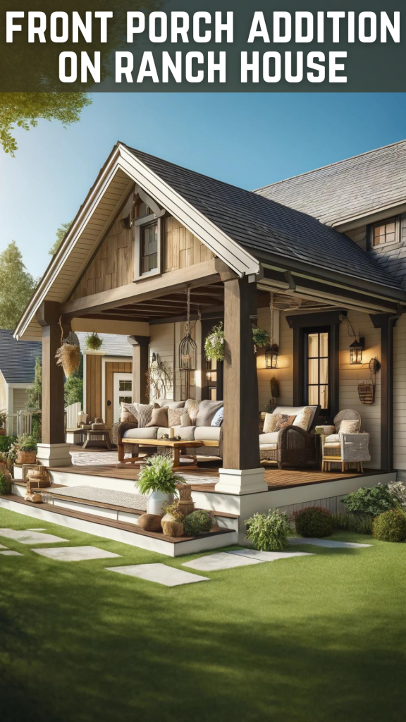front porch addition on ranch house