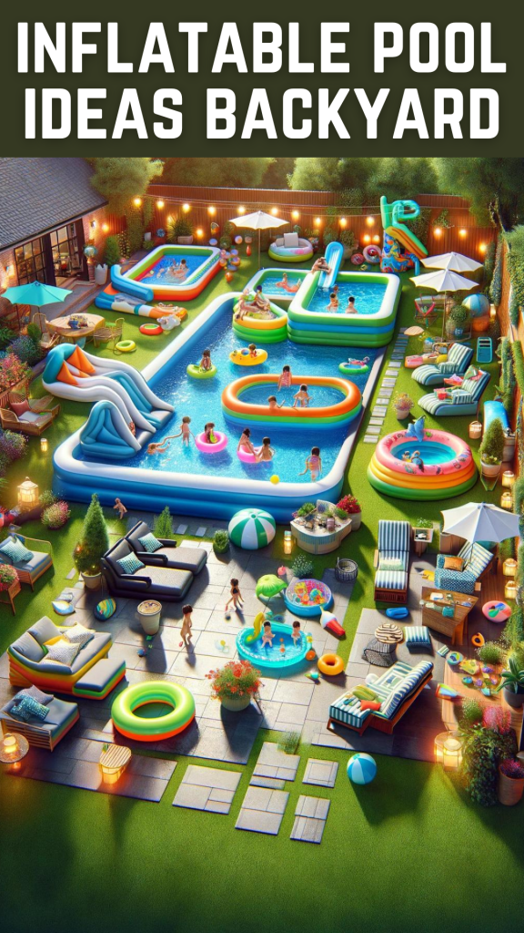 inflatable pool ideas backyard