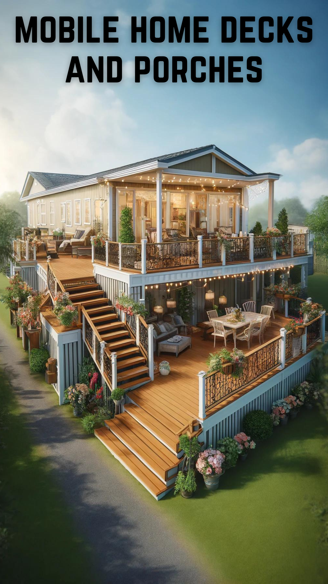 Transform Your Mobile Home with Stunning Decks and Porches for Outdoor ...