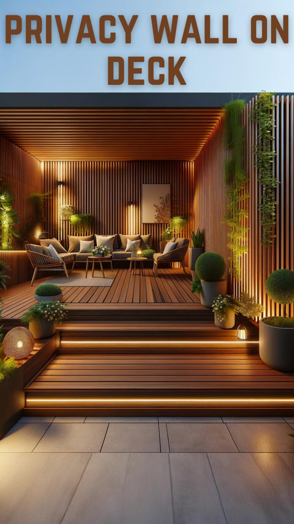privacy wall on deck