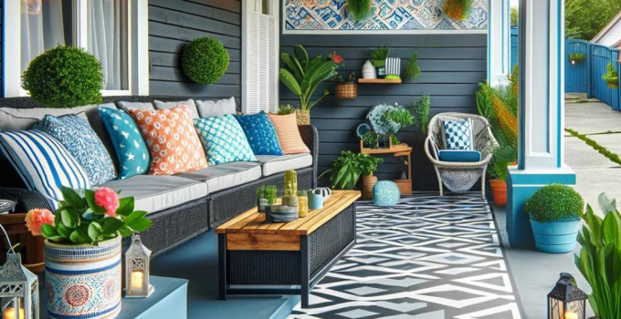 Amazing Painted Concrete Porch Transformations