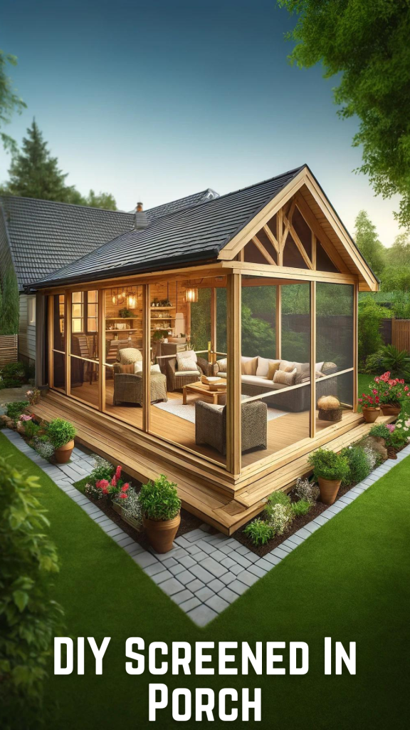 DIY Screened In Porch