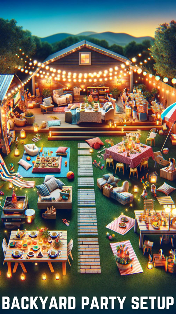 backyard party setup