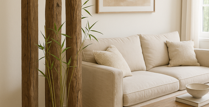 Holzbalken Deko Ideen für Wohnzimmer die deinen Raum sofort gemütlicher machen