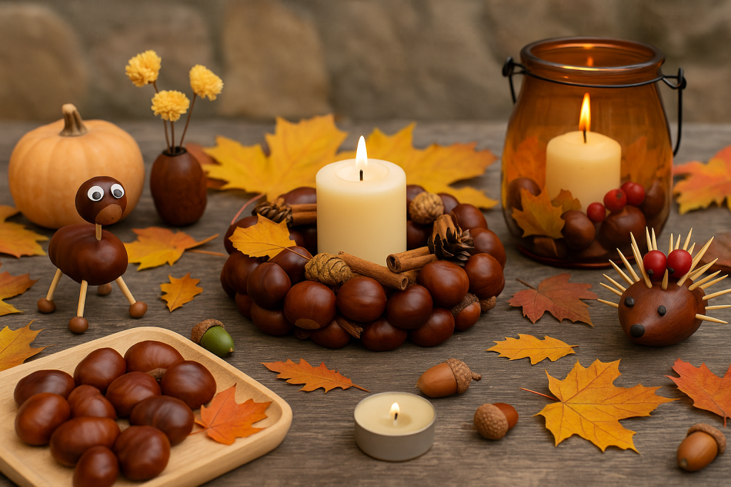 Kastanien Deko Herbst Selber Machen – So verwandelst du einfache Kastanien in traumhafte Herbstmagie 🍂