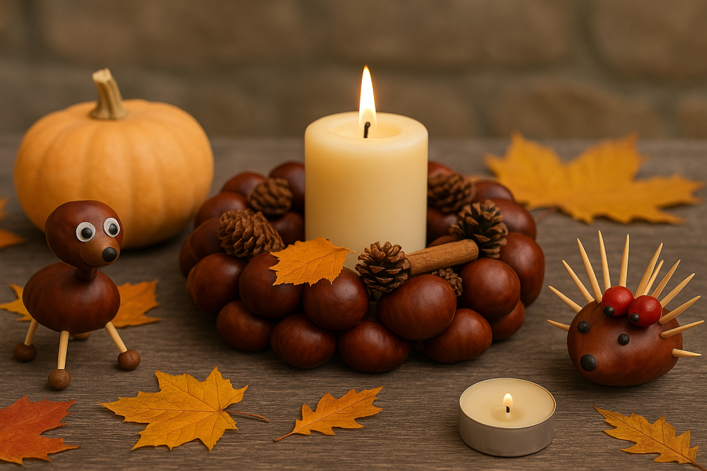🍂 Kastanien Deko Herbst Selber Machen für den Tisch