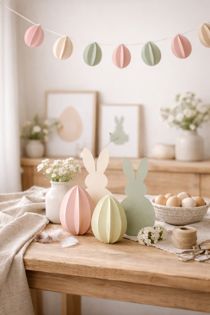 Platz 2 Osterdeko selber basteln mit Papier kreativ modern und leicht