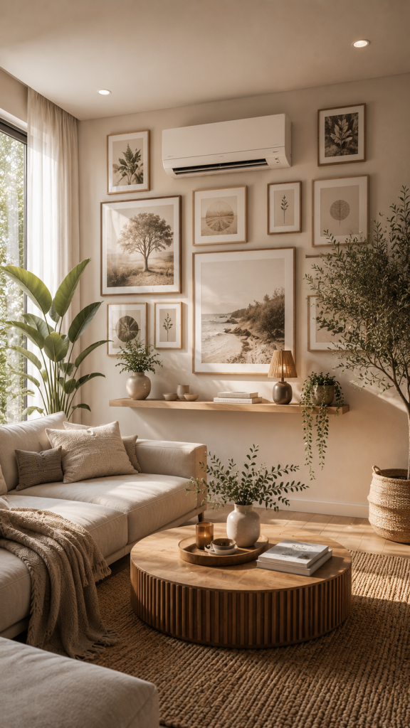 🥉 Platz 3 Dekorative Wandgestaltung rund um die Klimaanlage