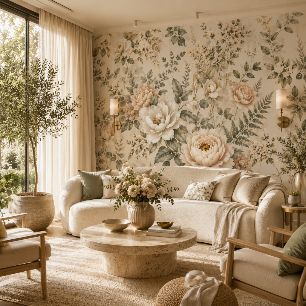 Die 3 schönsten Blumentapete Ideen die jeden Raum sofort luxuriöser wirken lassen