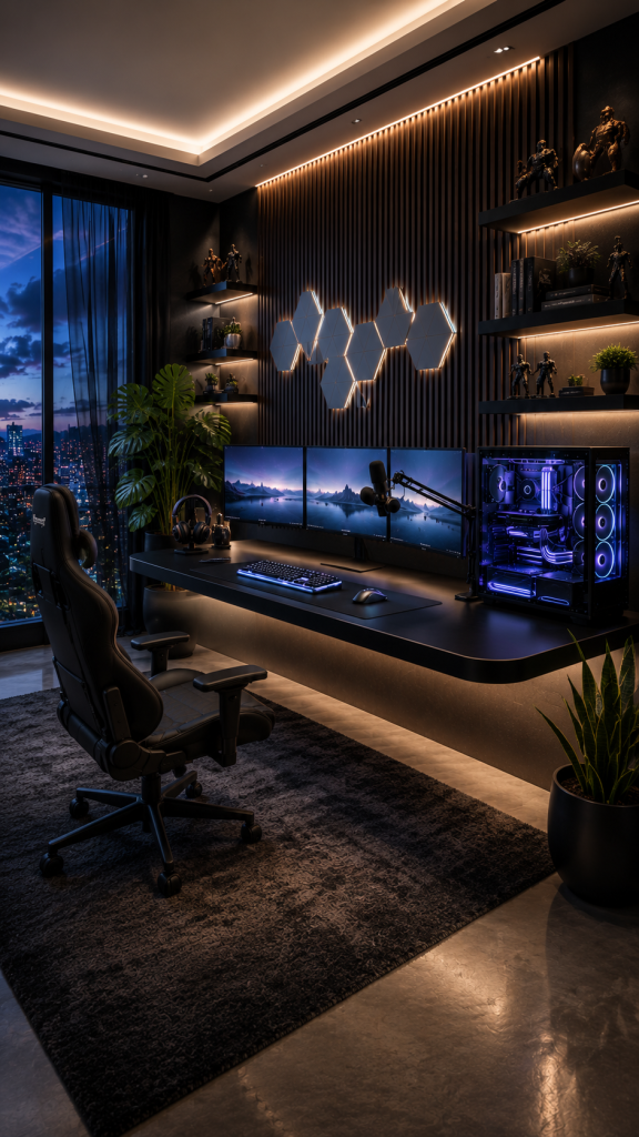 🥇 Platz 1 Minimalistisches High End Gaming Setup mit luxuriösem Design