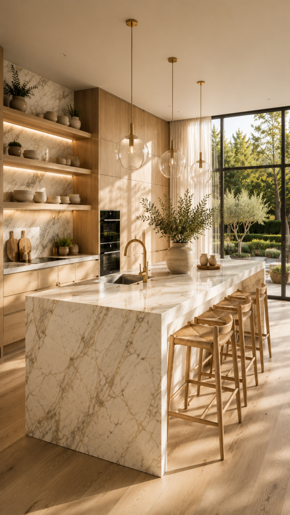🥇 Platz 1 Modernes Küchendesign mit natürlichen Materialien