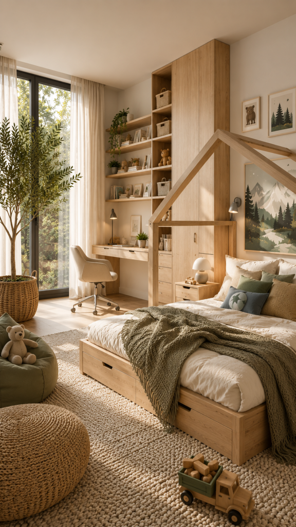 🥇 Platz 1 Skandinavisches Jungenzimmer mit natürlicher Gemütlichkeit