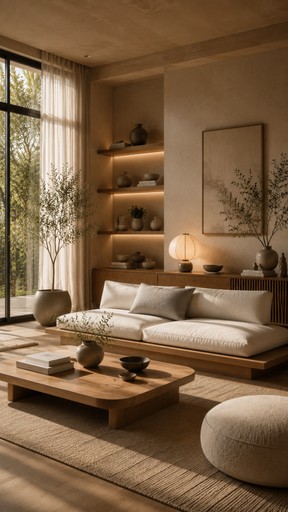 🥈 Platz 2 Japandi Wohnung Aesthetic mit luxuriöser Ruhe