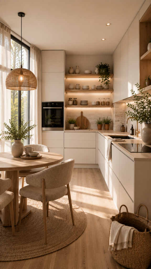 🥉 Platz 3 Helle kleine Küchen Ideen mit wohnlicher Atmosphäre