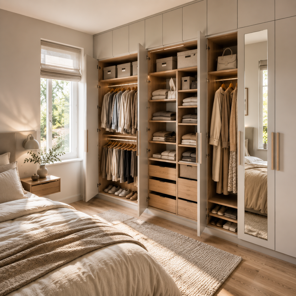 Die 3 besten Kleiderschrank platzsparend Ideen die selbst kleine Schlafzimmer überraschend groß wirken lassen