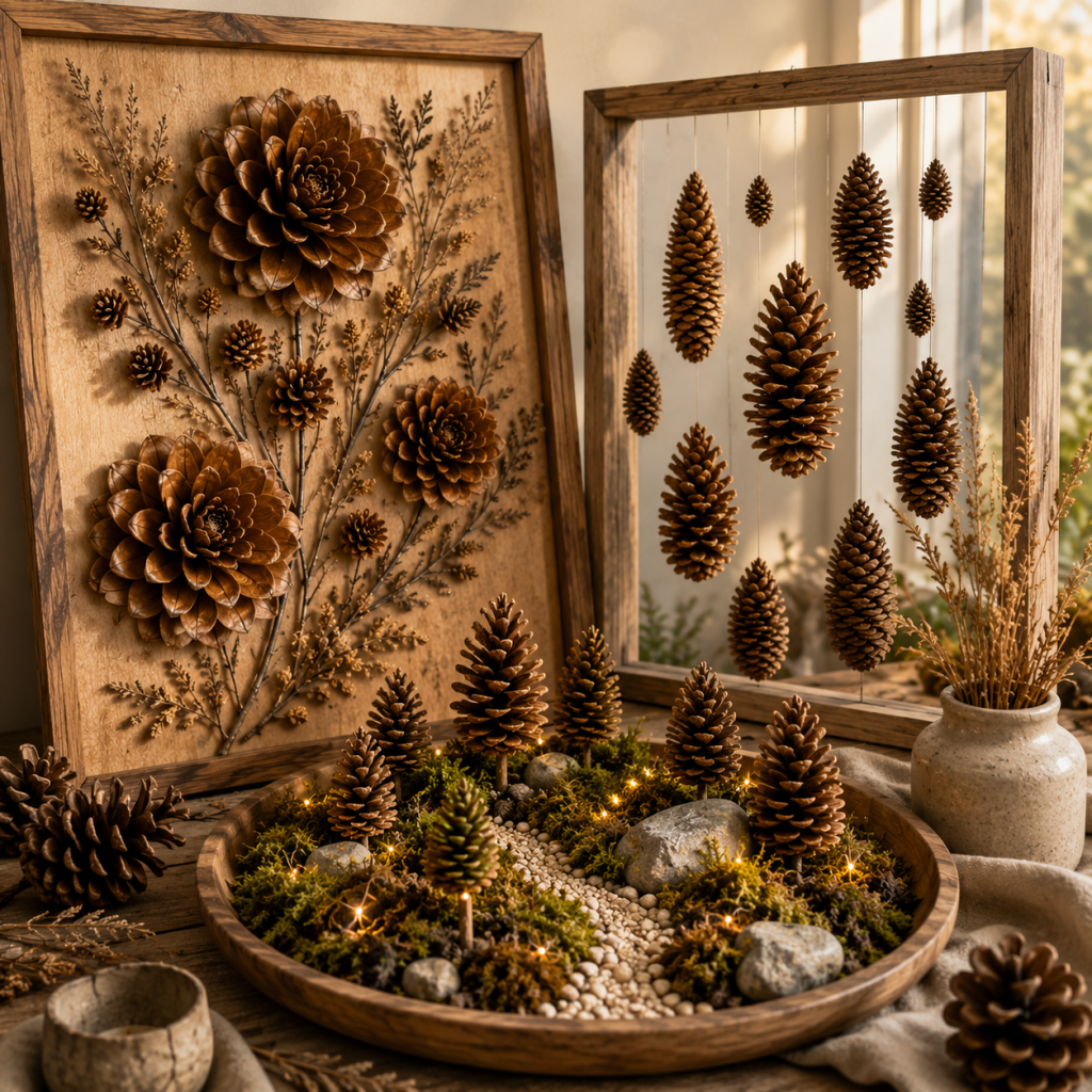Die 3 schönsten Tannenzapfen Kunst Ideen die aus einfachen Naturfundstücken echte Designobjekte machen