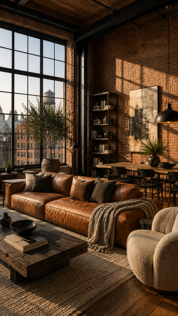 🥈 Platz 2 Brooklyn Loft New York Apartment mit Backstein und industrieller Wärme