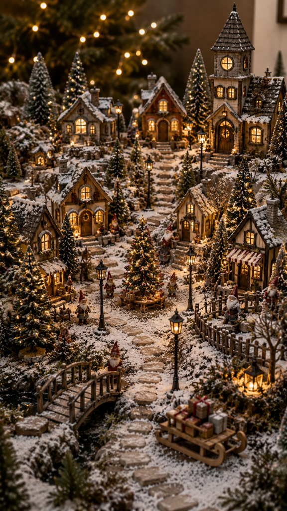 🥉 Platz 3 Das magische Wichteldorf als leuchtende Winterlandschaft