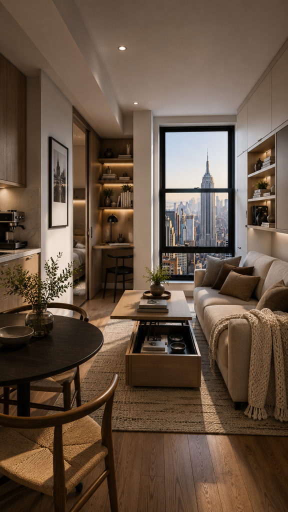 🥉 Platz 3 Kleines Manhattan New York Apartment mit cleverem multifunktionalem Design