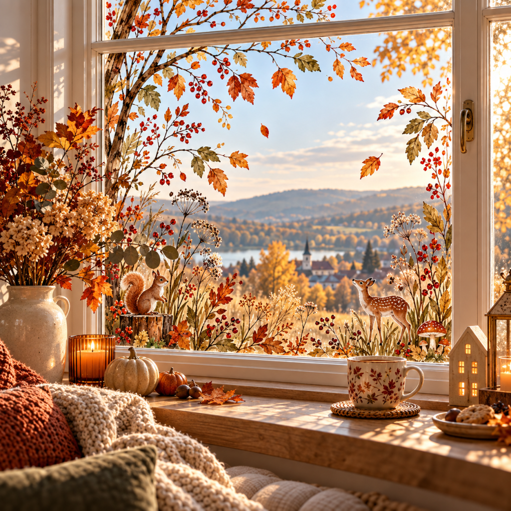 Die 3 schönsten Fenster bemalen Herbst Ideen die sofort für gemütliche Stimmung sorgen