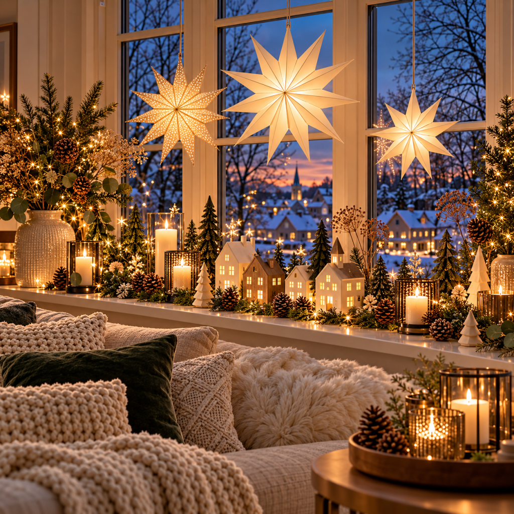 Top 3 Fensterbank dekorieren Weihnachten Ideen die sofort nach stilvollem Winterzauber aussehen