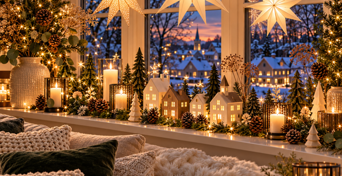 Top 3 Fensterbank dekorieren Weihnachten Ideen die sofort nach stilvollem Winterzauber aussehen