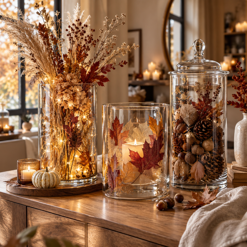 Top 3 Glas herbstlich dekorieren Ideen die überraschend edel und modern wirken