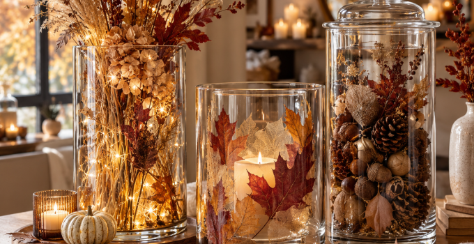 Top 3 Glas herbstlich dekorieren Ideen die überraschend edel und modern wirken