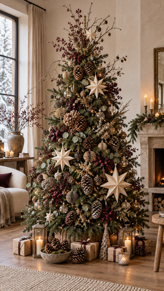 🥈 Platz 2 Botanische Weihnachtsbaum Ideen als kleine Winterlandschaft