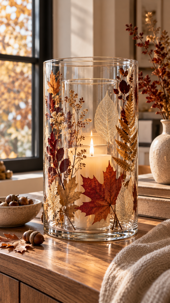 🥈 Platz 2 Glas herbstlich dekorieren mit der überraschenden Doppelglas Technik