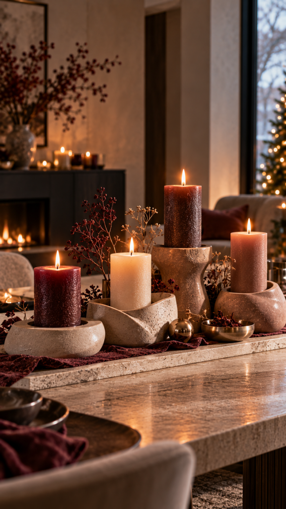 🥈 Platz 2 Moderner Adventskranz als modulare Keramiklandschaft